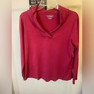 L.L. Bean pullover long sleeve shawl collar sweatshirt